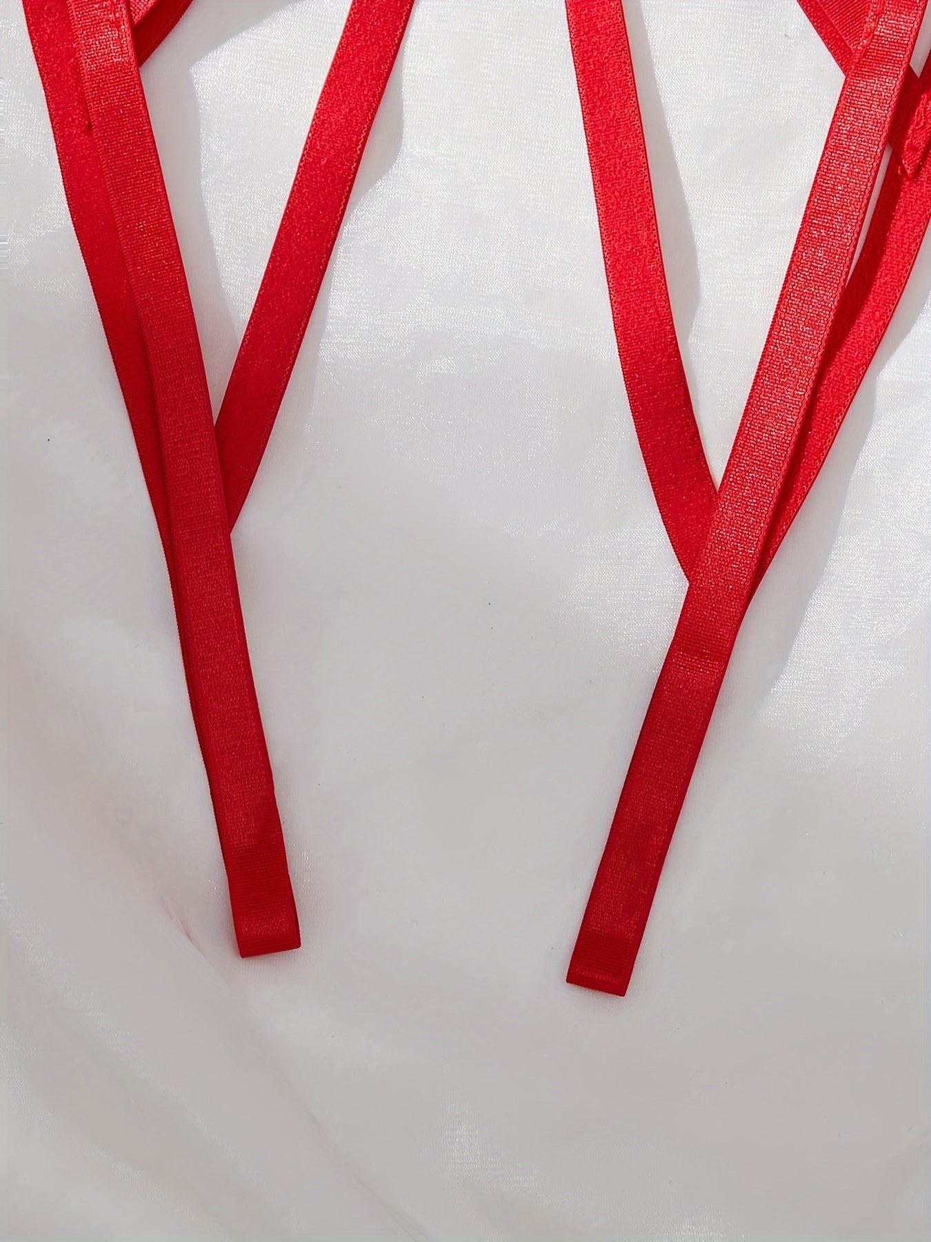 Ropa interior sexy de cuerpo completo con correa de cuero para mujer