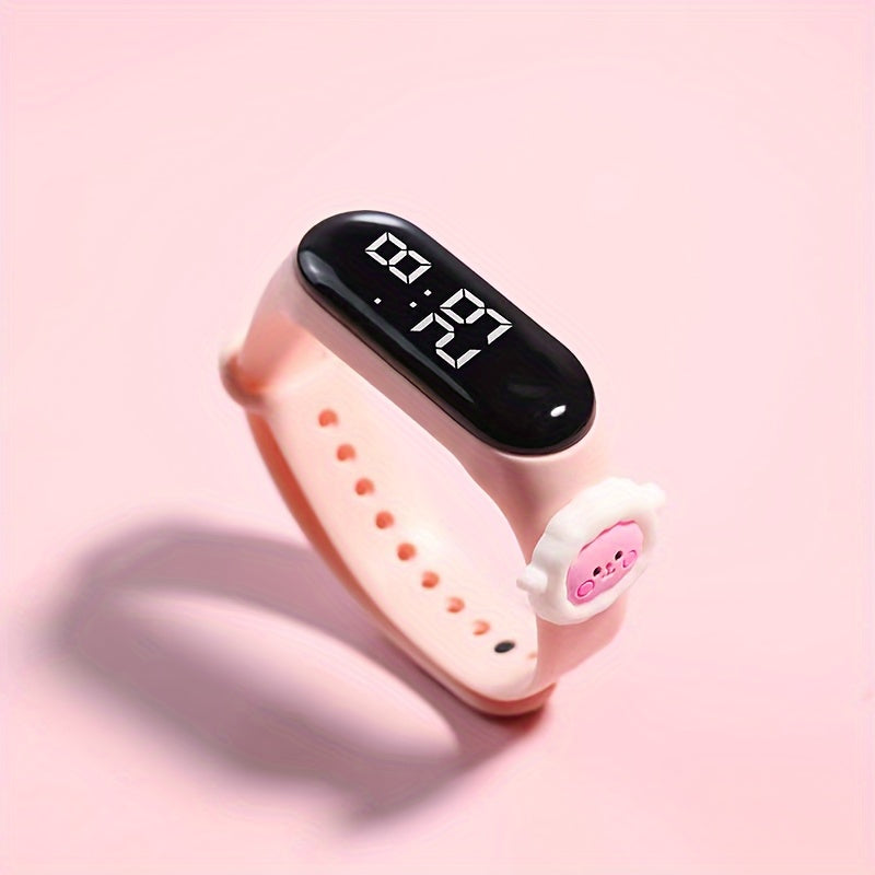 Kids Digital Sports Watch Silicone Band Non-Waterproof LED Touch Screen