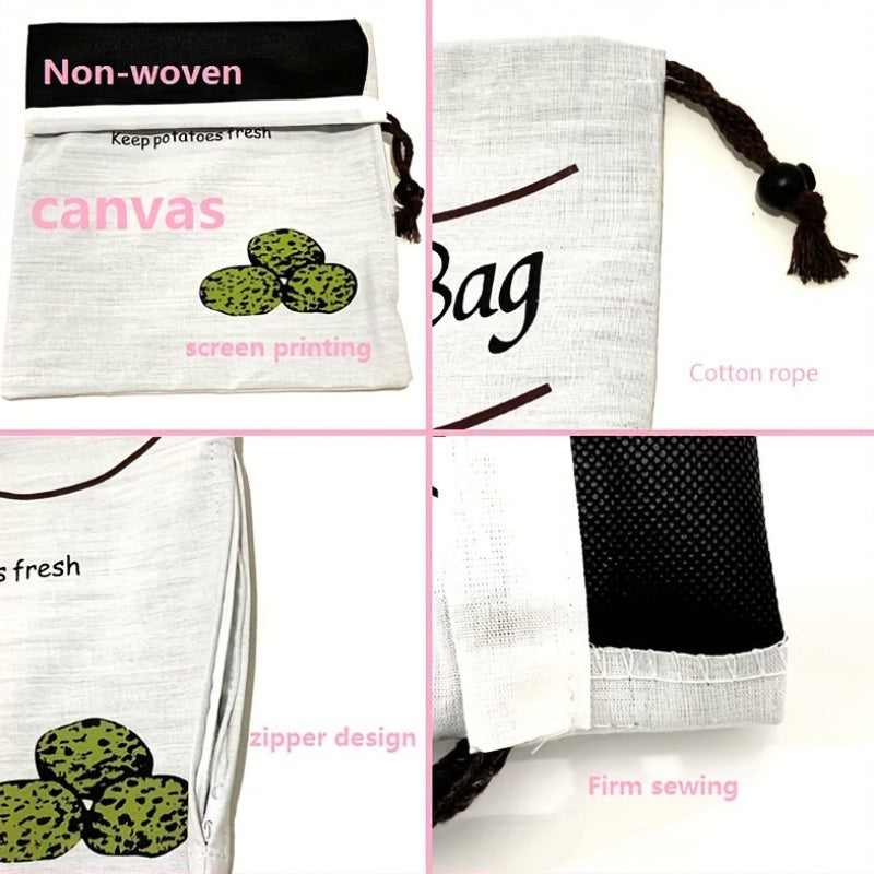 Drawstring Vegetable Storage Bag for Potatoes and Onions Keep Veggies Fresh