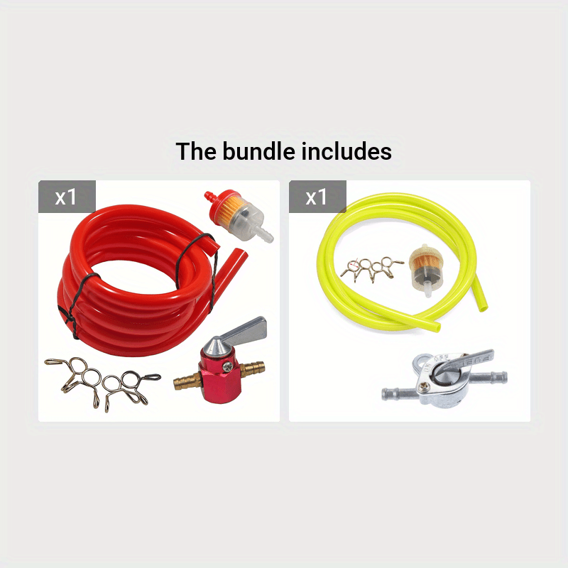 Flexible Fuel Pipe Hose Kit for Motorcycles and ATVs 99.97cm Spare Replacement