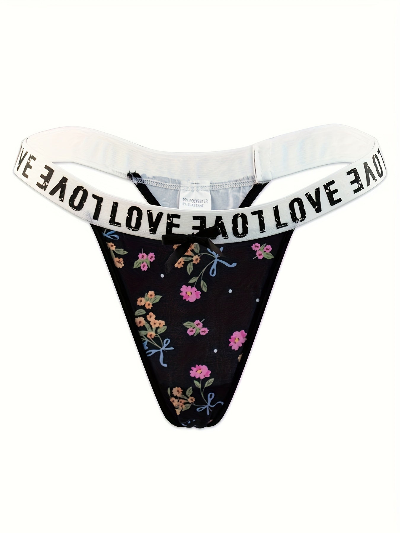 Women's Floral Lace Low Waist Thong Panties Sexy Lingerie