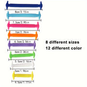 16 Pack Elastic Silicone Shoelaces for Sports and Casual Shoes