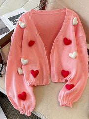 Women's Plus Size V-Neck Cardigan Long Sleeve Knit Sweater Fall Winter Warmth