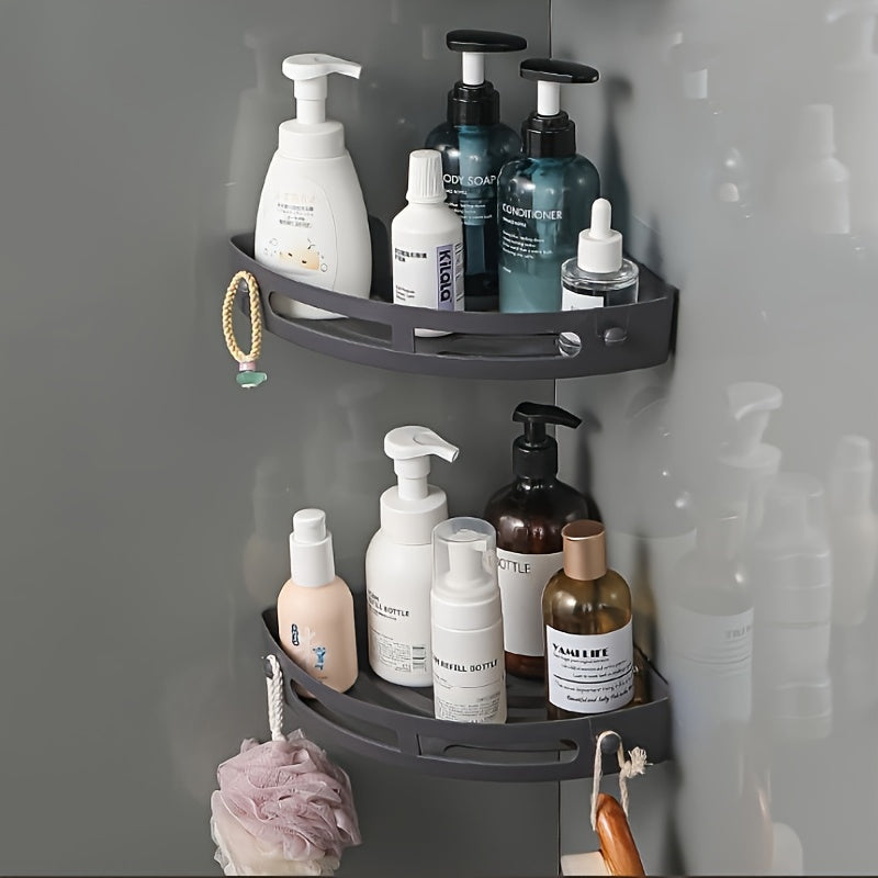 Three Corner Storage Racks Ultra-Durable ABS No Sharp Edges for Bathroom Organization