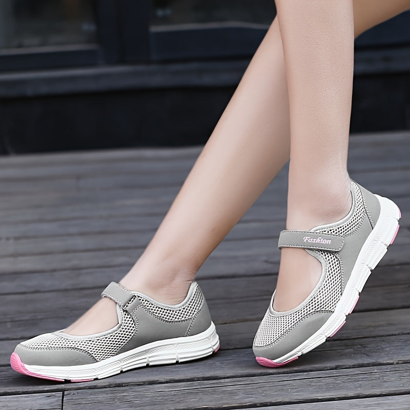 Women's Breathable Slip-On Shoes, Lightweight Casual Sneakers with Soft Fabric Lining