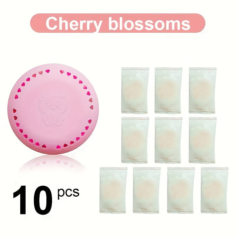 10 Blooming Breeze Air Freshener Tablets Cherry Blossom Lavender Long-Lasting Deodorizer for Home Car Closet