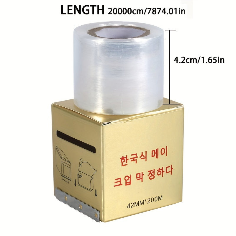 Tattoo Barrier Film Clear Stretchy Protective Wrap 42mm x 200m for Eyebrows Lips