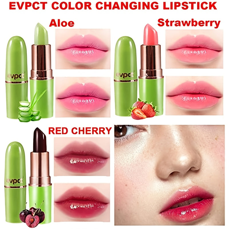 Women Color Changing Lipstick Set with Aloe Vera Tinted Lip Balm