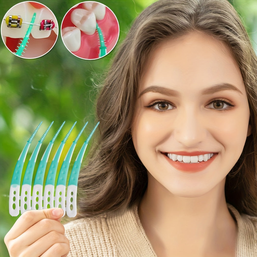 60 dona L-shaklidagi stomatologik seam cho'tkasi silikon tish tishlari uchun