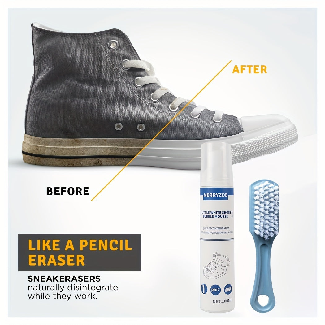 White Shoe Cleaner Foam 100ml Disposable Decontamination Wipe for Sneakers