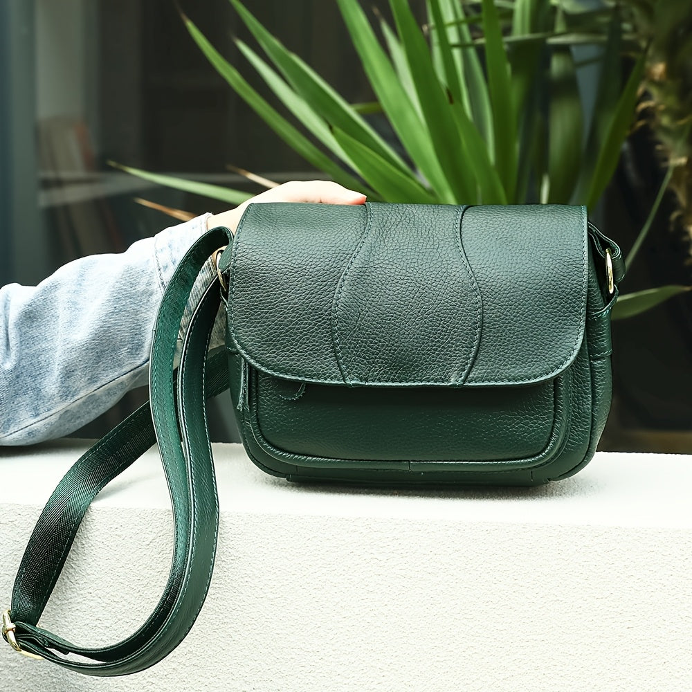 Women’s Leather Crossbody Bag Black Blue Casual Adjustable Strap Durable