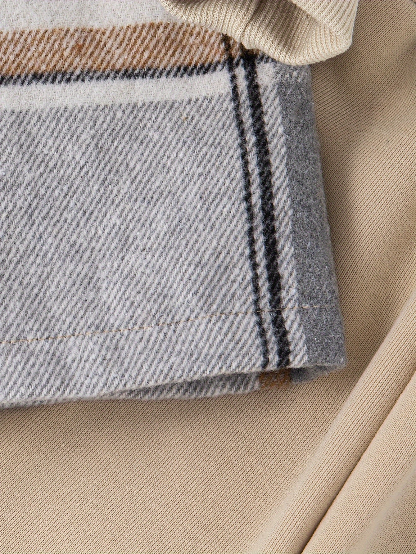 Boys' Plaid Hoodie and Joggers Set Long Sleeve Spring Fall Casual