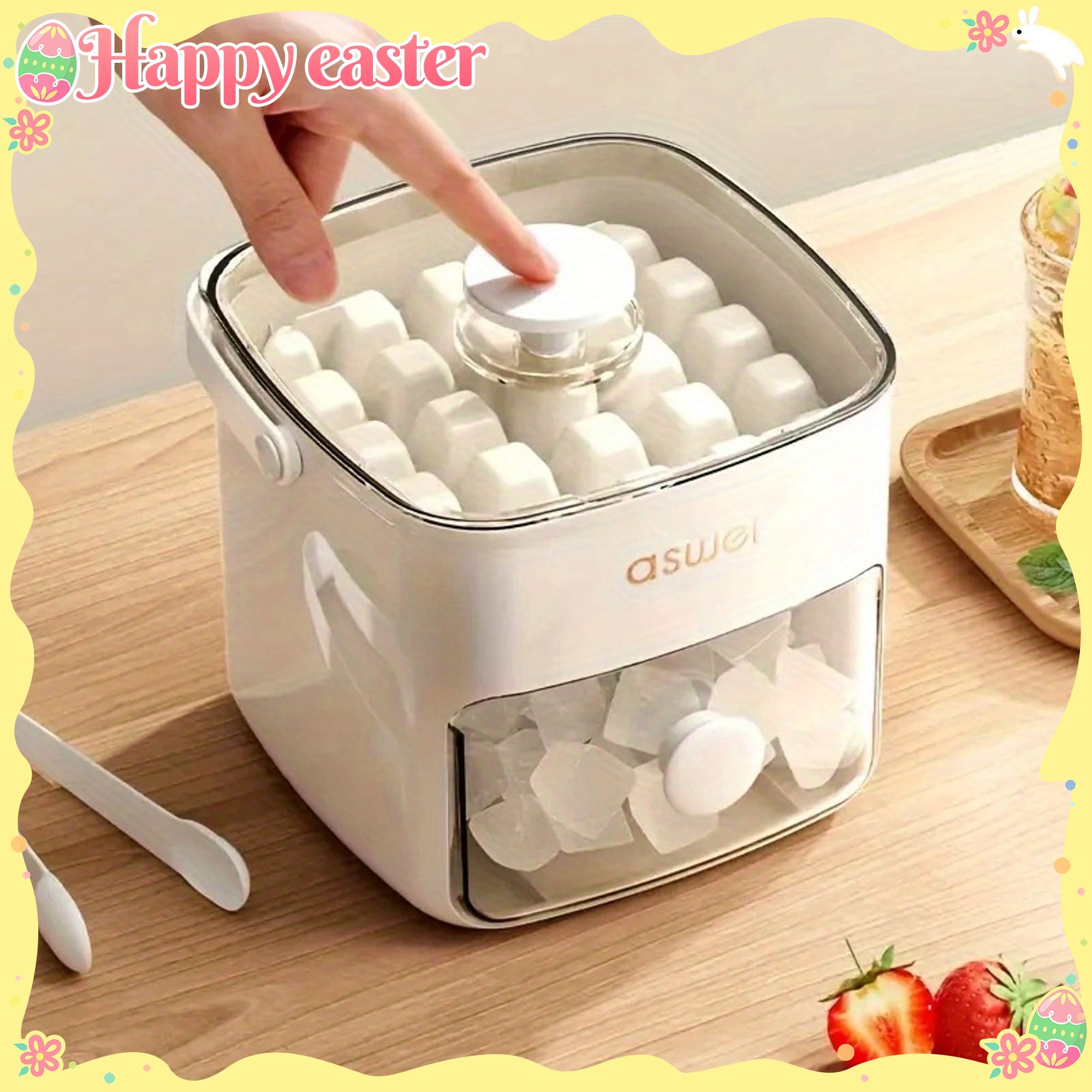 Large Capacity Ice Maker with Quick Freeze, Transparent Lid, Compact Design