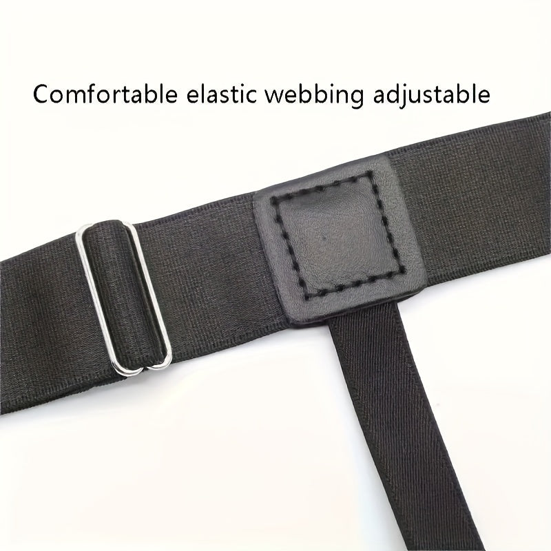 Adjustable Nylon Shirt Stays with Non-Slip Clips for Tucked-In Look