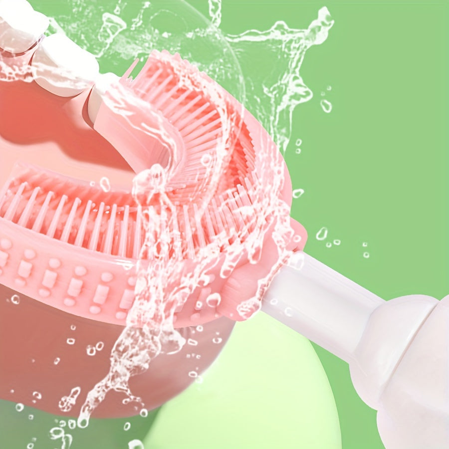 Kids Silicone U-Shaped Toothbrush for Children 3+ Durable Cartoon Dog Design