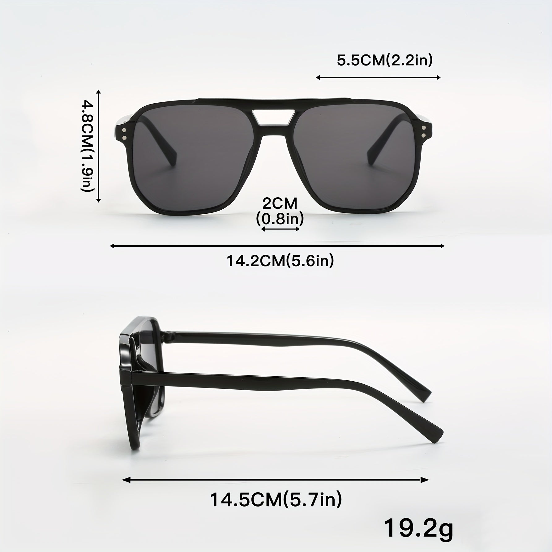 Women's Fashion Square Frame Glasses Set of 3 Geometric Pattern Anti-Glare Durable Plastic