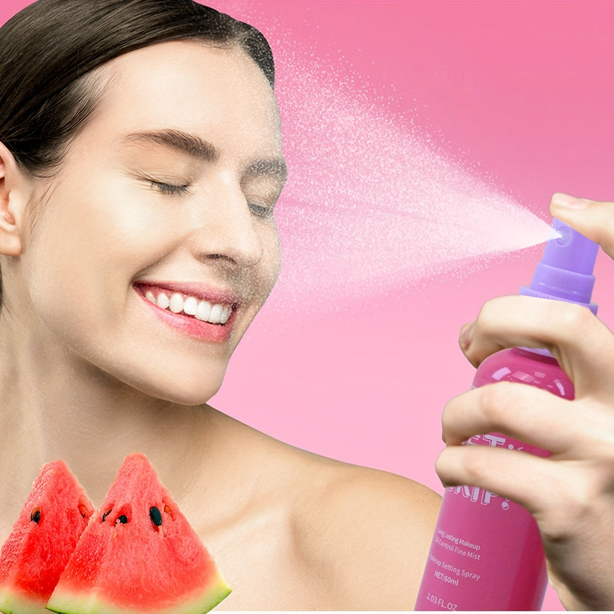 Women Watermelon Scented Makeup Setting Spray Waterproof Long-Lasting