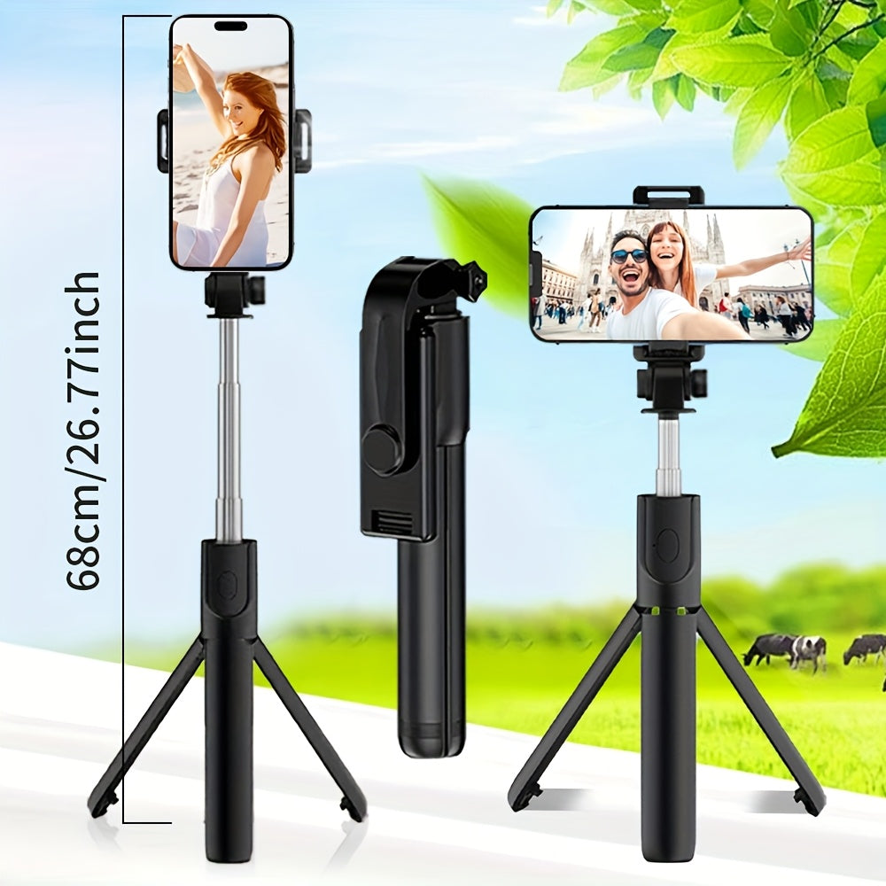 Selfie Stick Tripod with Wireless Remote and 360-Degree Rotation for Smartphones