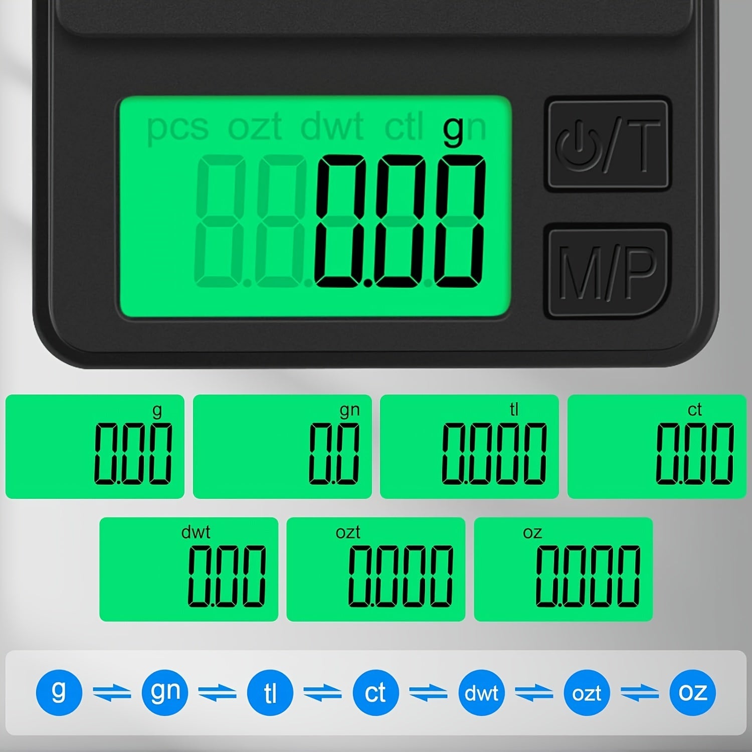 Digital Mini Tea Scale 0.01g Precision Kitchen Scale Black Lightweight Compact