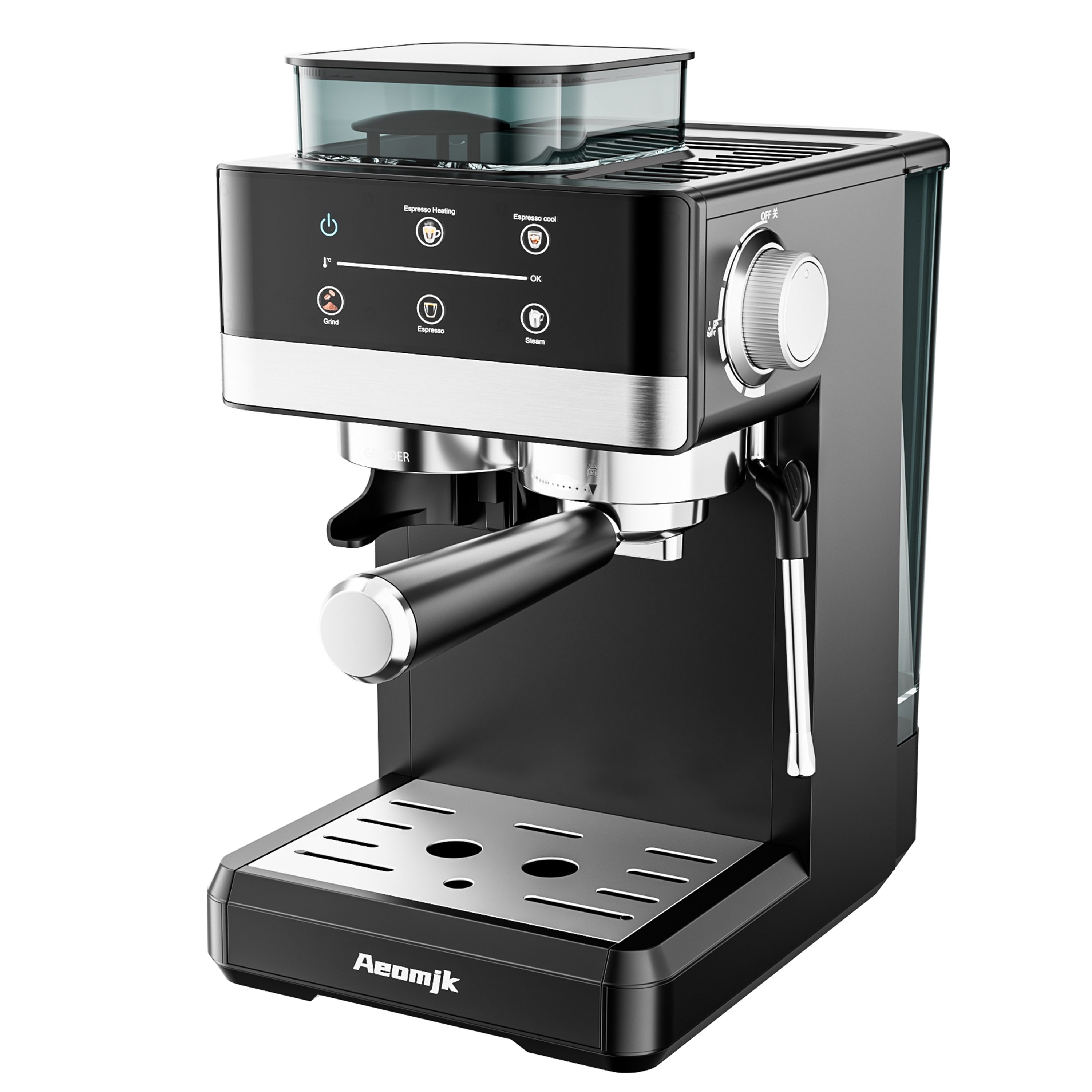 Touch Screen Espresso Machine with Milk Frother and Cold Brew Capability