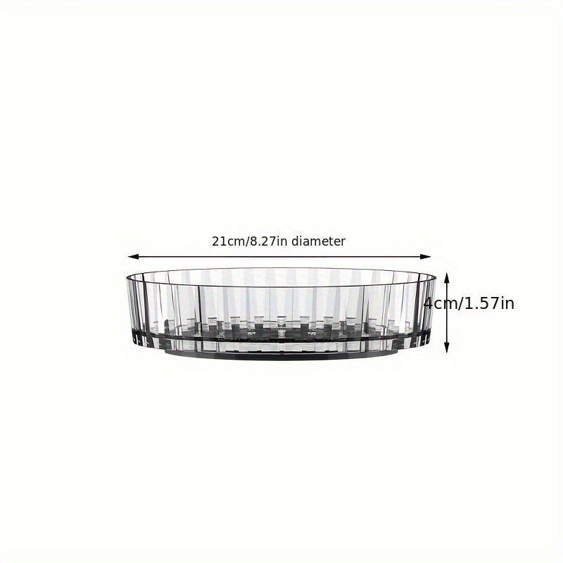 Light Luxury Rotating Storage Rack with Transparent Spice and Desktop Organizer