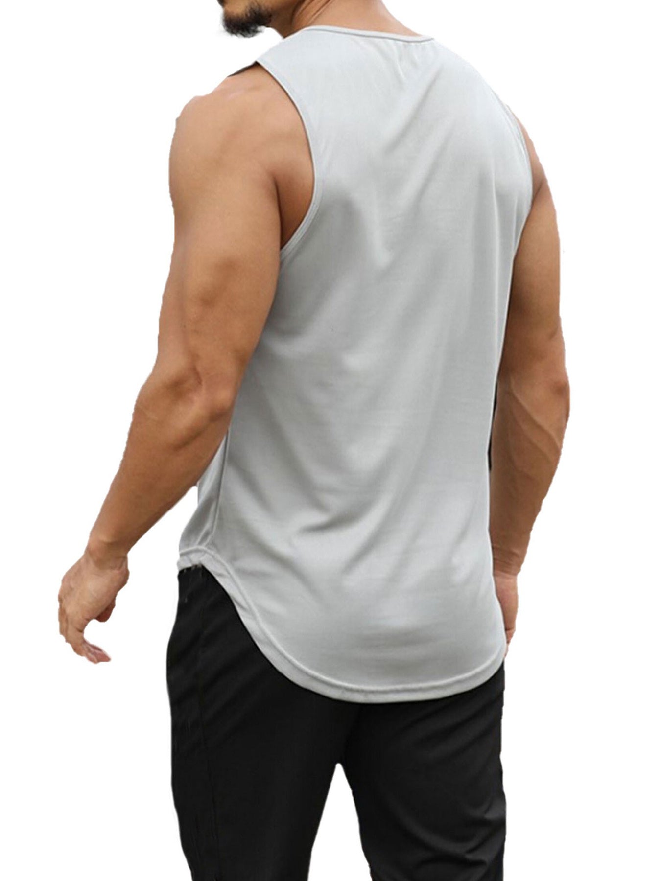 Men's Summer Muscle Tank Top Breathable Sweat-Wicking Quick-Dry Sleeveless Gym Basketball