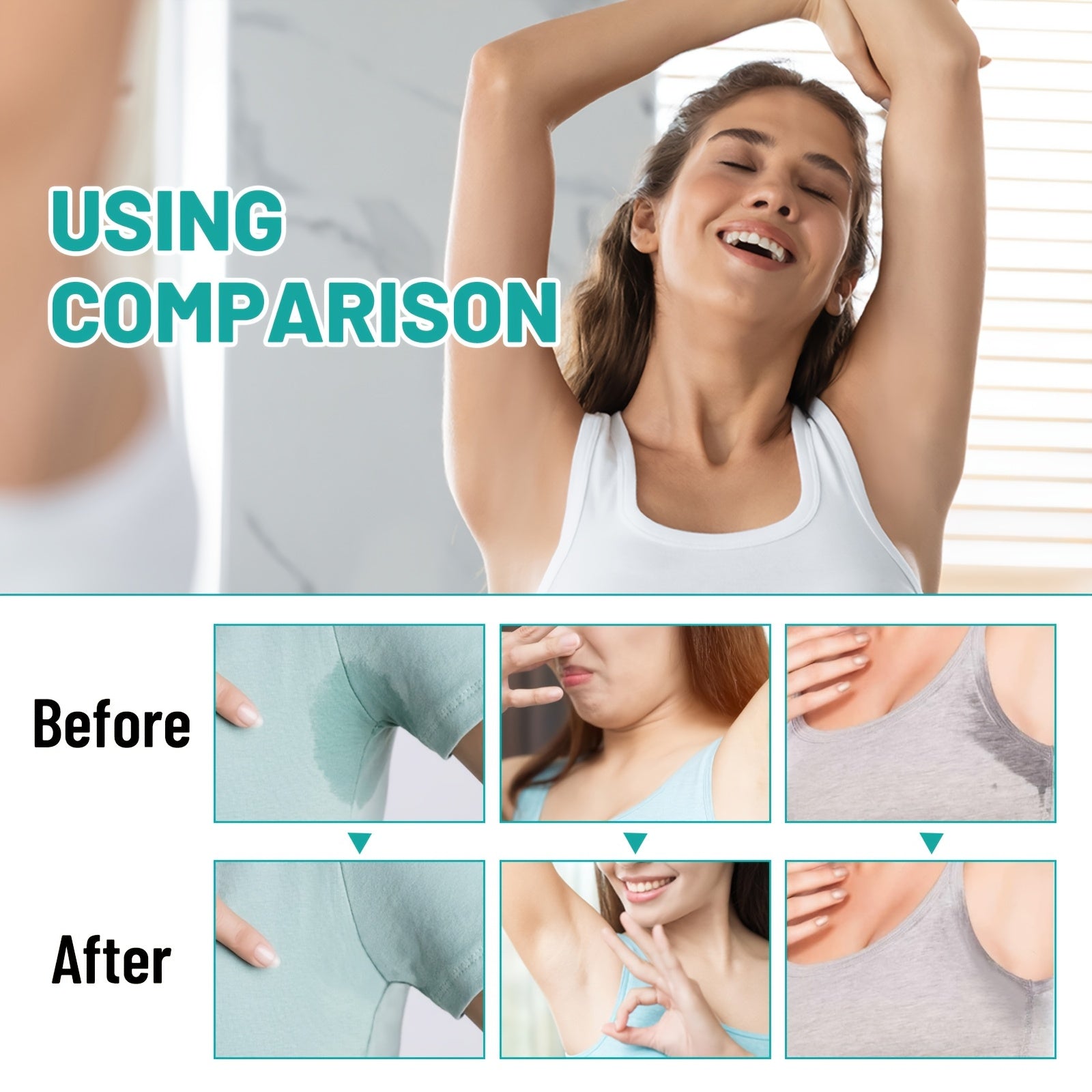 Unisex Antiperspirant Stick for Hands Feet Face Underarms 15g Odor Control