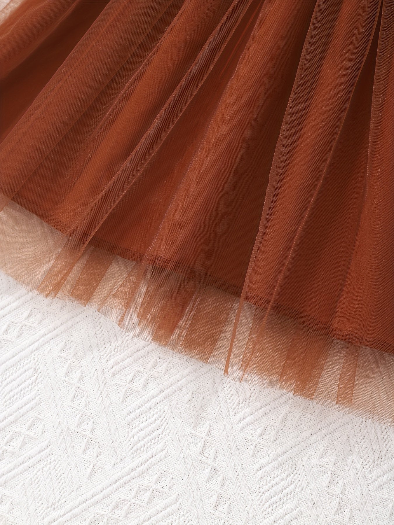 Girls' Long Sleeve Floral Ruffle Dress for Fall and Winter Holidays