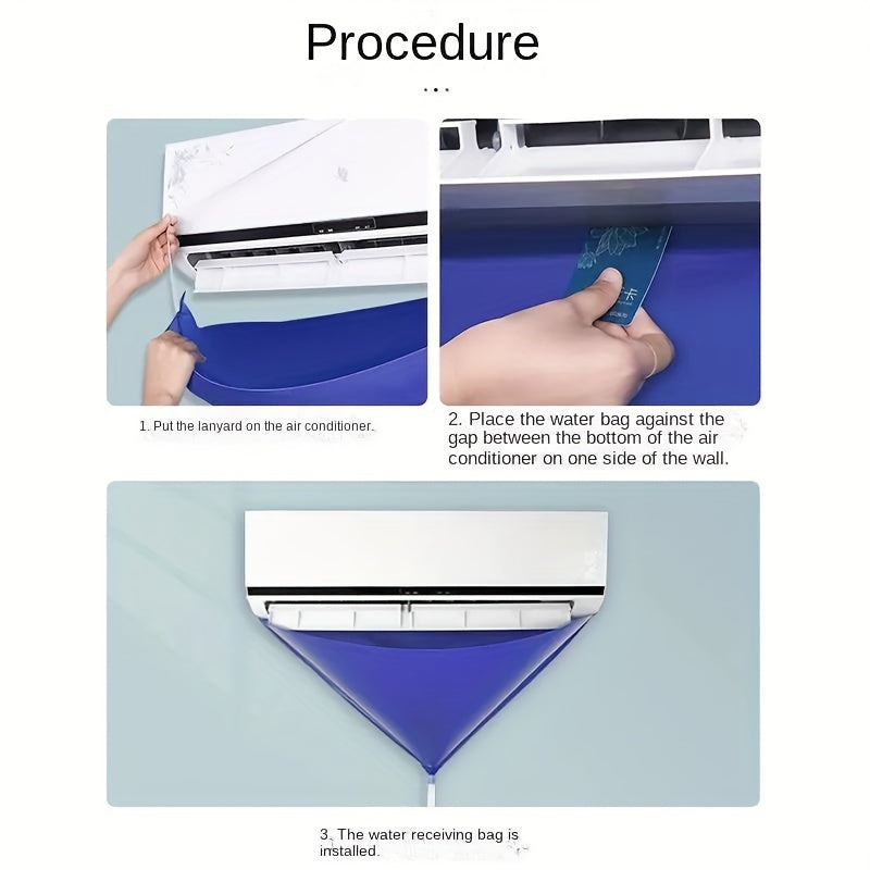 Air Conditioner Cleaning Kit with Dust Cover Water Bag and Tools for Wall-Mounted Units