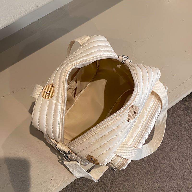 Bolso de hombro con bordado para mujer, bolso multifuncional para mamá