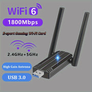 WiFi 6 USB Adapter Dual Band AX1800 for PC Windows 7 10 11