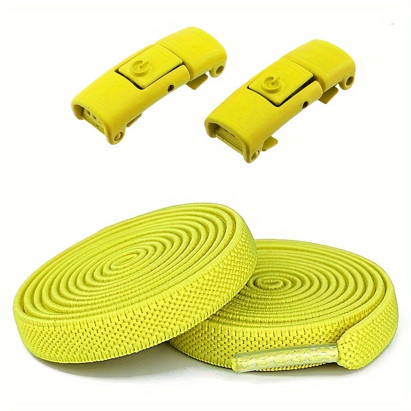 No-Tie Elastic Shoelaces for Men and Women Durable Polyester Spandex 1 Pair