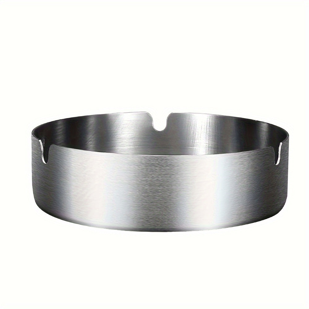 Portable Stainless Steel Cigarette Ashtray Round 8cm Indoor Outdoor Smokers
