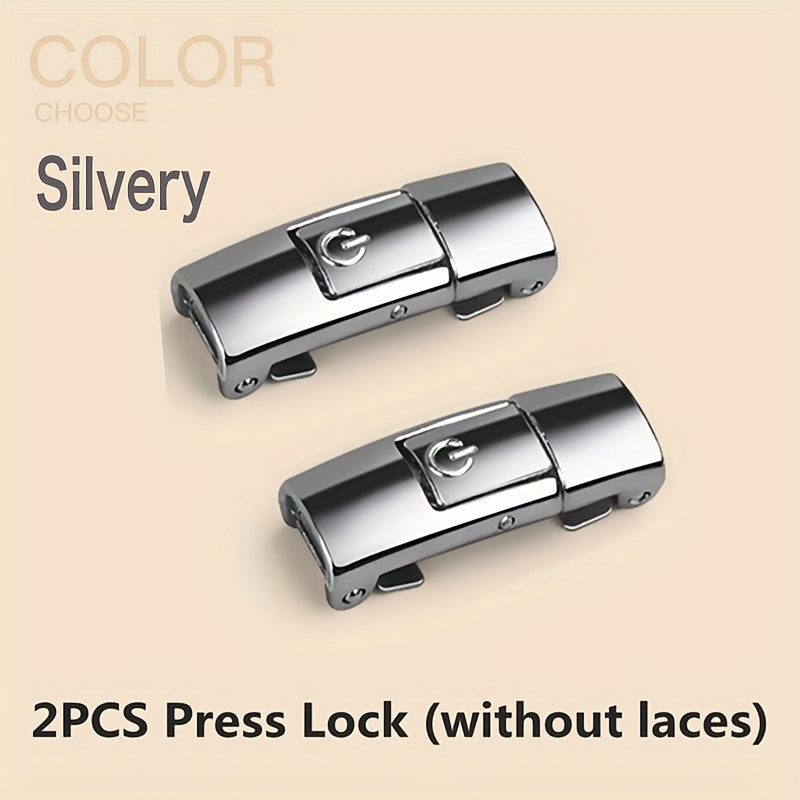 No-Tie Shoe Laces with Metal Buckle for Kids and Adults, Secure Fit