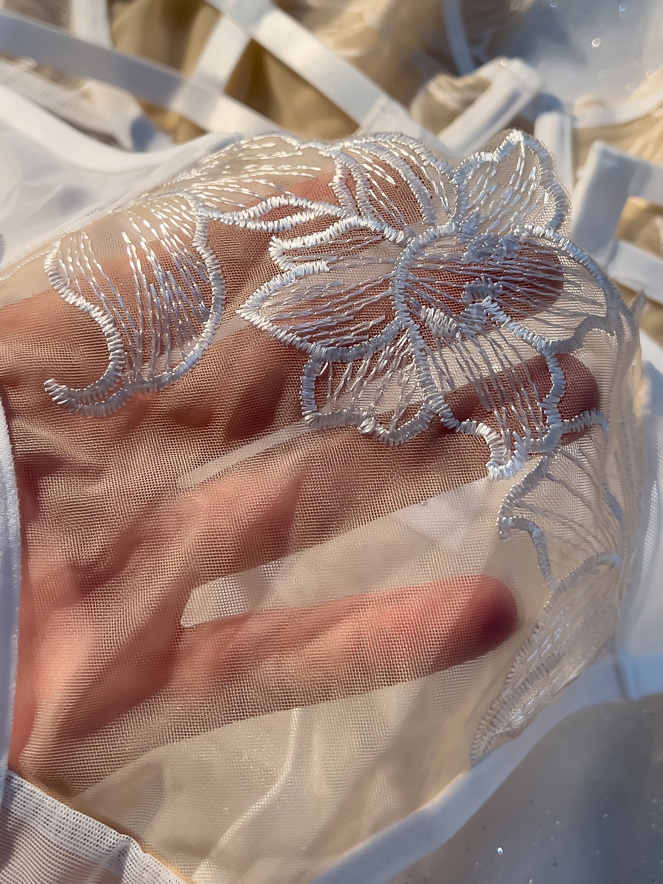 European and American Lingerie Set with Thin Fabric and Double-Layer Lace Embroidery for Valentine's Day