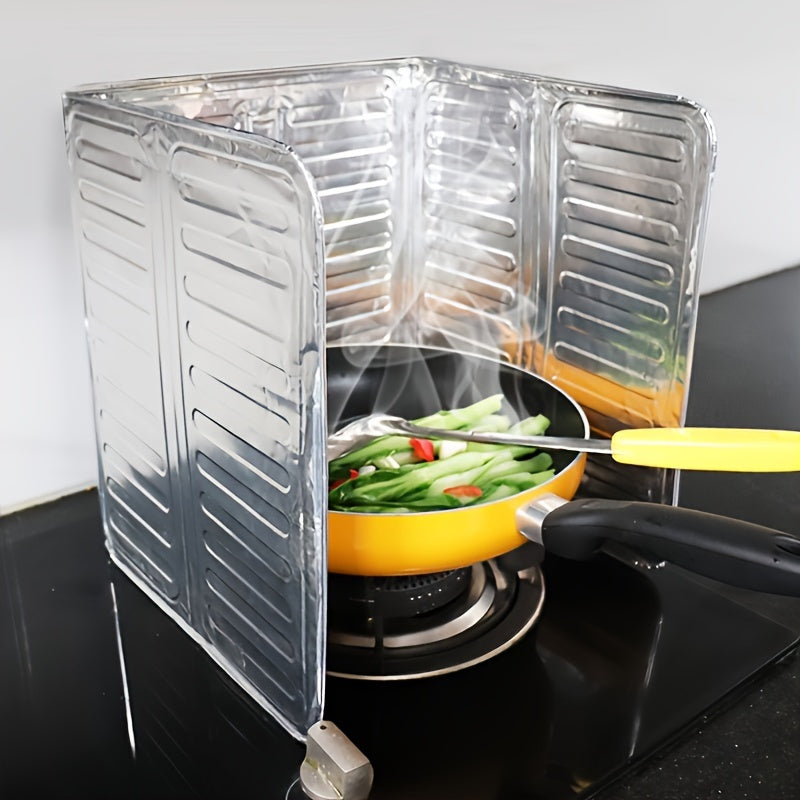 Aluminum Stove Protector Set with Foldable Splatter Shield and Grease Guard