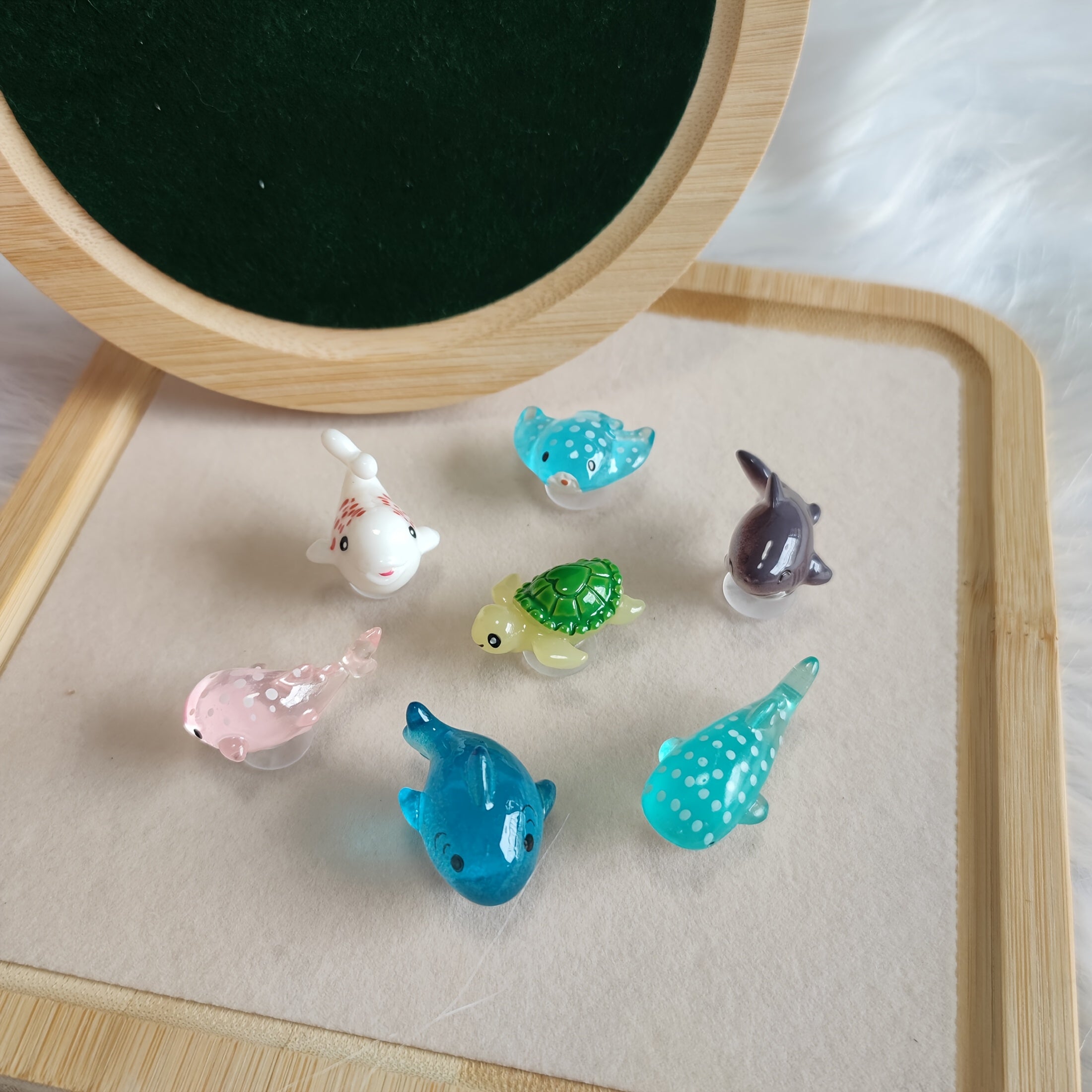 7 Pcs Colorful Ocean Animal Shoe Charms - Removable ABS Resin Decorations
