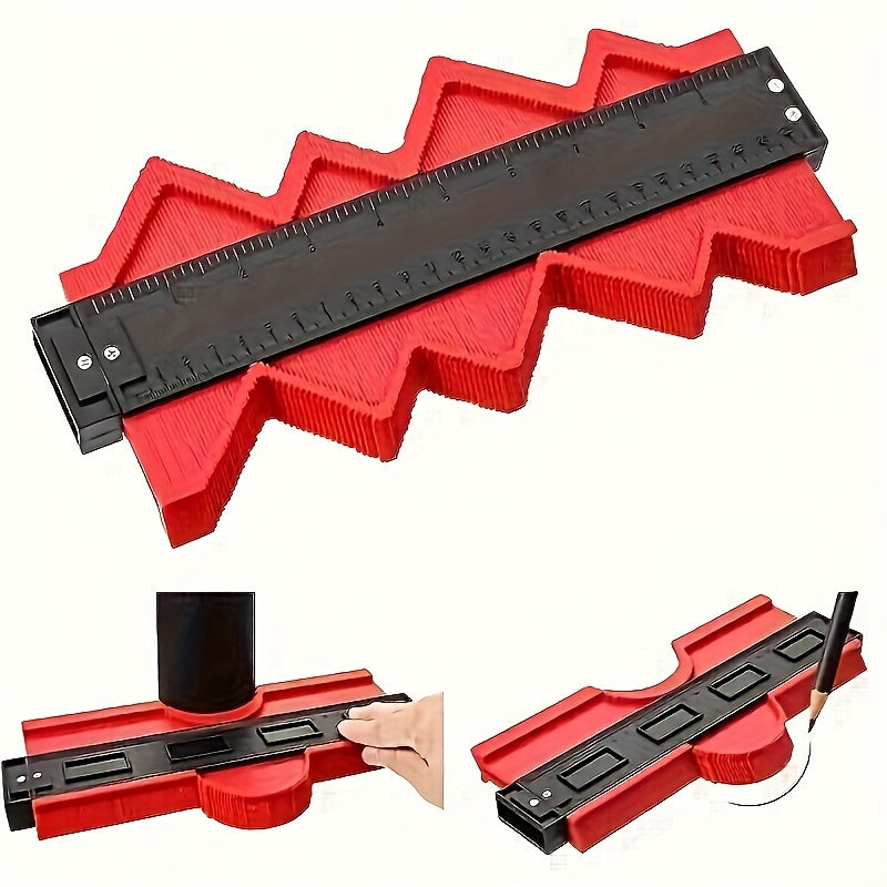 Adjustable Contour Gauge Duplicator for Irregular Shapes and Corners, Durable ABS Plastic, 14.5cm/5.7 Inch