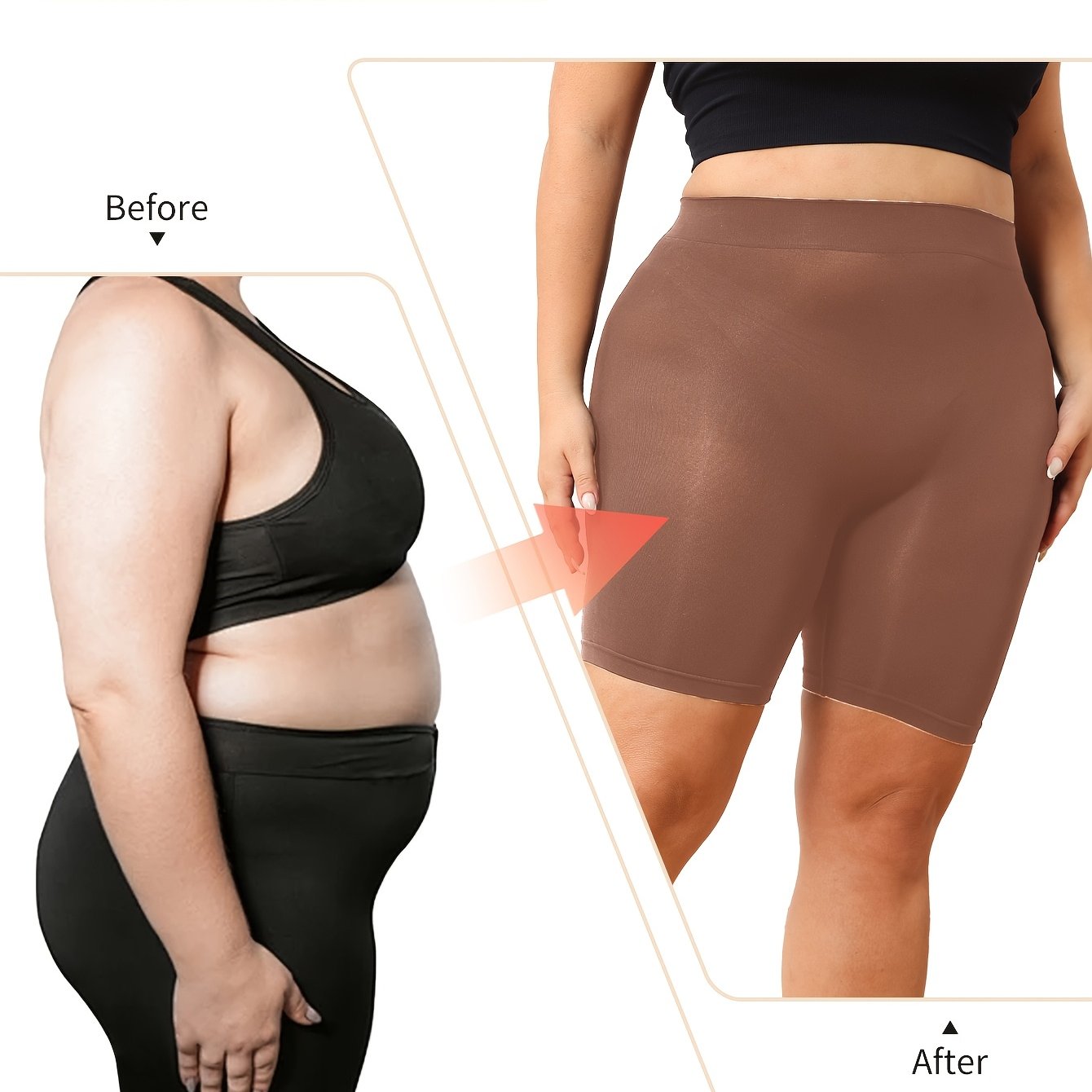 Ayollar uchun shovqinsiz nafas oladigan qorin nazorati bilan velosiped shimlari, katta o'lcham, mashg'ulot va fitness