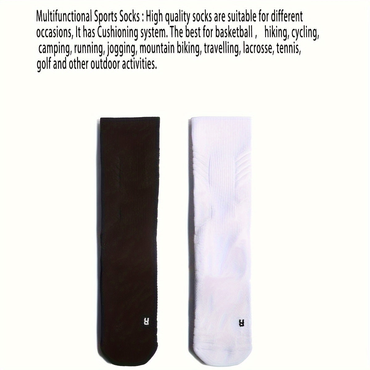 Мужские баскетбольные носки 5 пар, амортизированные носки для экипировки с однотонным цветом