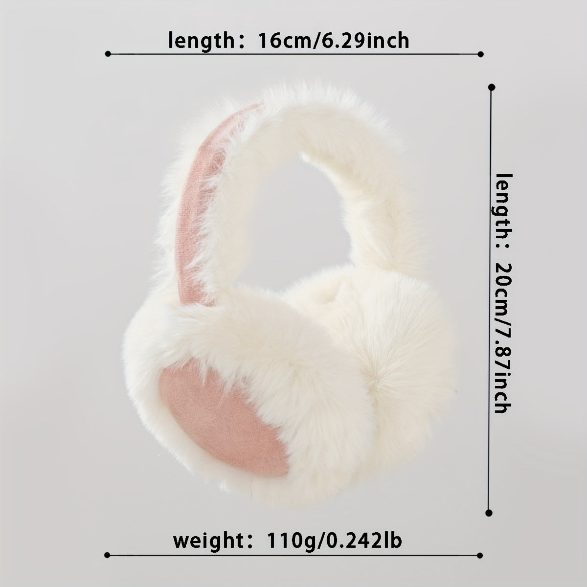 Plush Women's Ear Muffs for Indoor Outdoor Use Soft Cozy Machine Washable