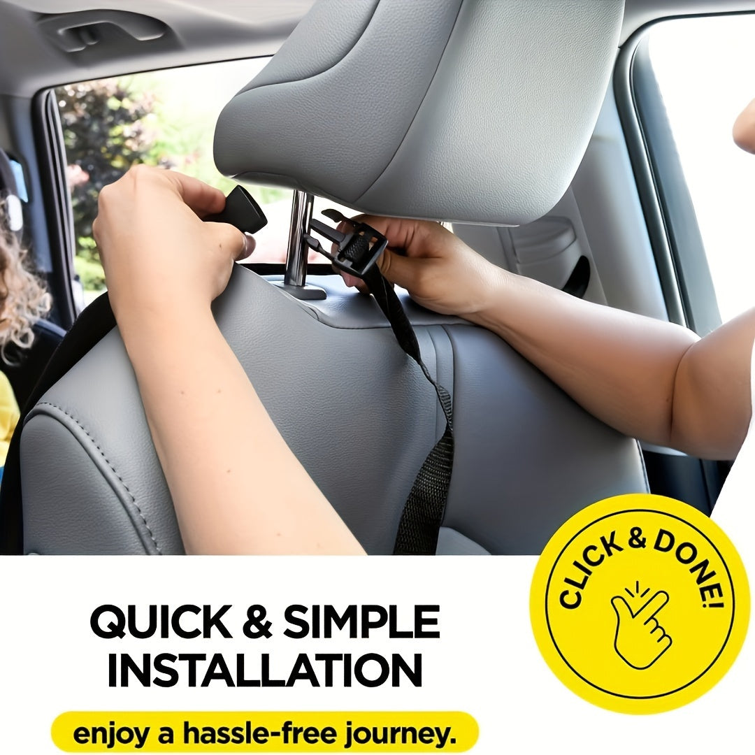 Universal Polyester Car Seat Back Protector with Mesh Storage Pockets