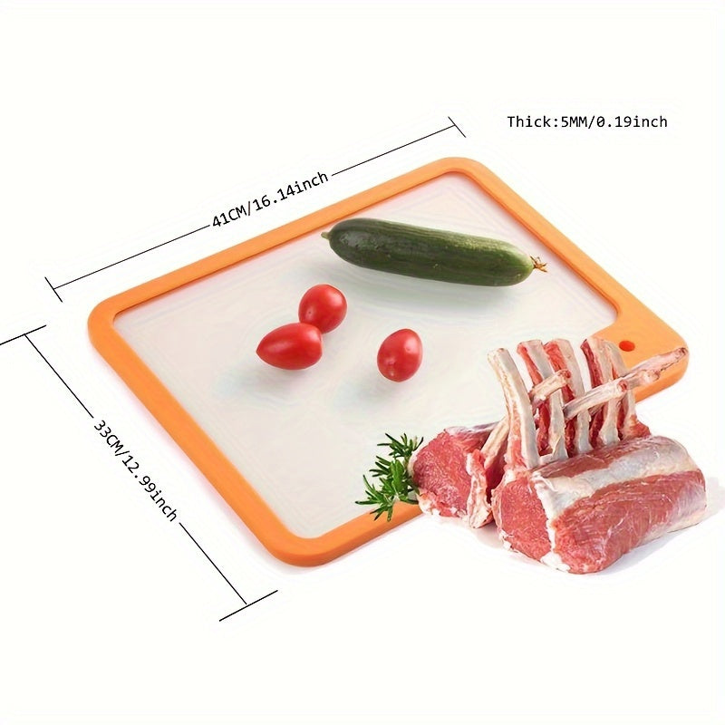 Orange Glass Chopping Board 41cm x 33cm Food Safe Kitchen Essential