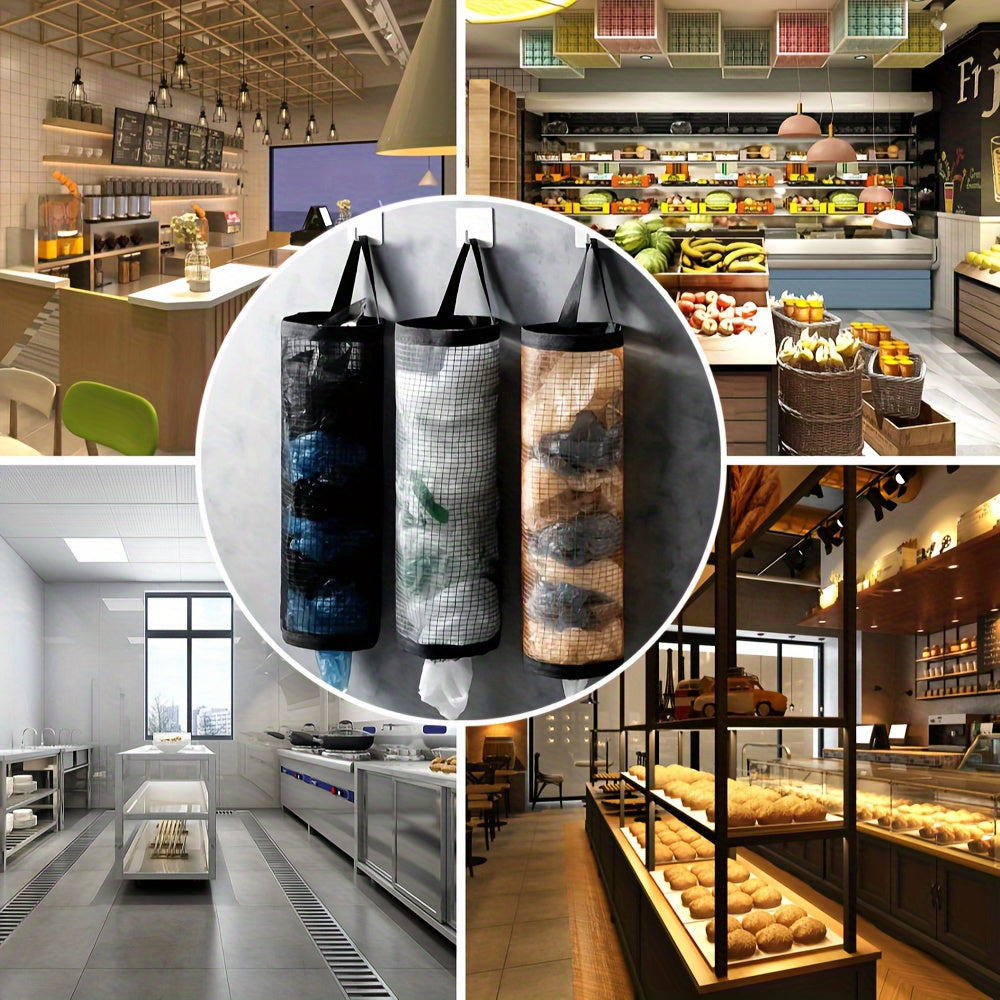 1 шт. Подвесной мусорный мешок, пластиковый кухонный декоративный мешок, подвесной пакет для покупок в продуктовом магазине, мусорный мешок для кухни в коммерческом ресторане, мусорный мешок для дома