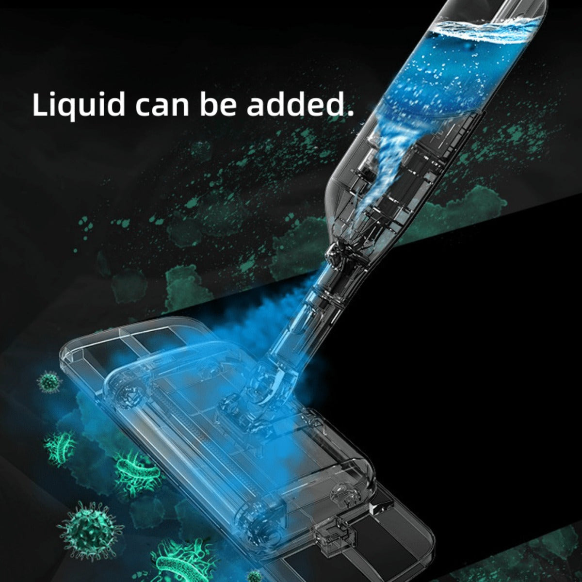 4-in-1 Handheld Spray Mop for Wet and Dry Floor Cleaning in Bedroom Bathroom Living Room