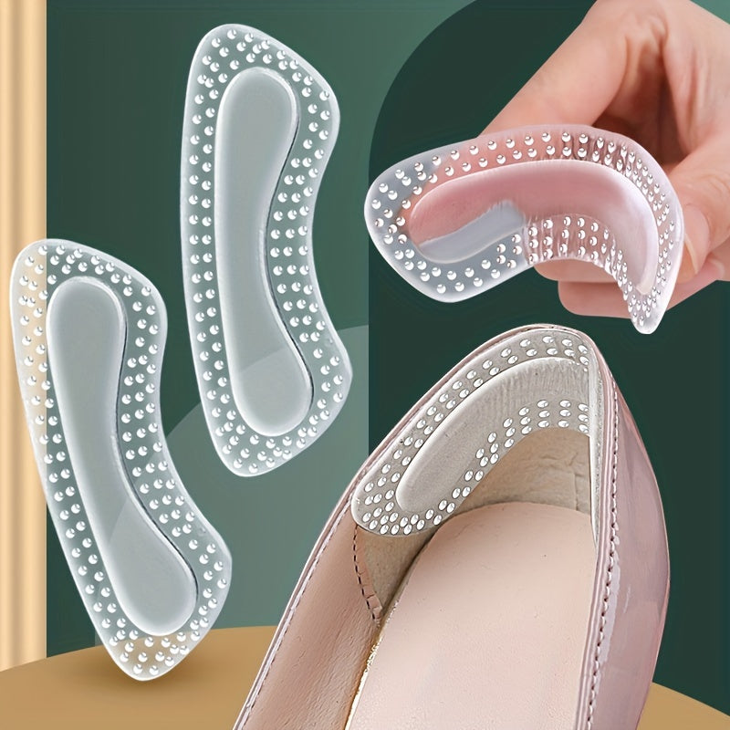 Soft Gel Heel Cushions for High Heels Anti-Slip Chafing Massage Bumps Self-Adhesive