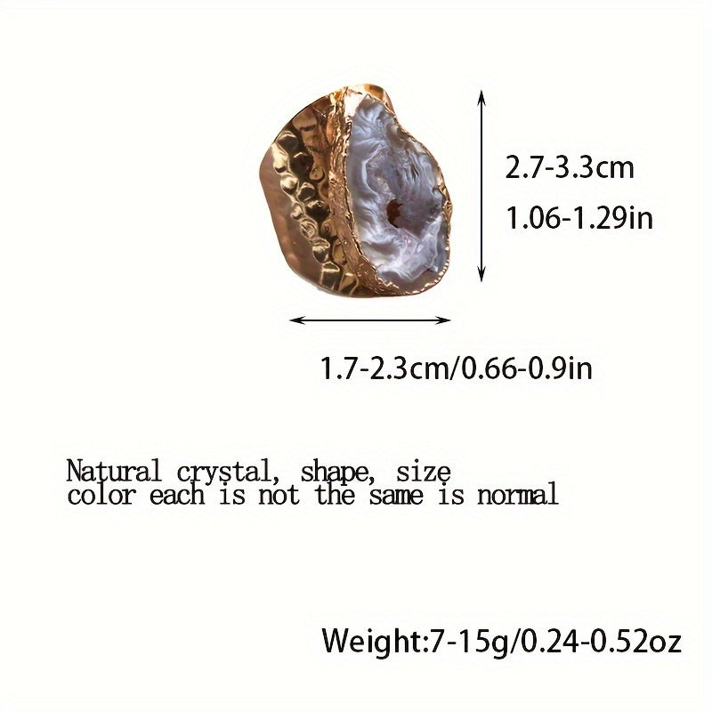 Ayollar uchun sozlanadigan Bohemiyan Agat tosh uzuk, kundalik, ta'til sovg'asi