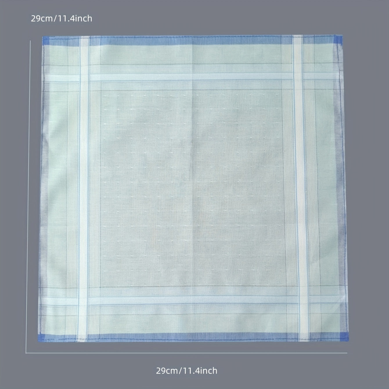 Set of 6 Soft Cotton Handkerchiefs 29cm Stylish Striped Pattern Absorbent