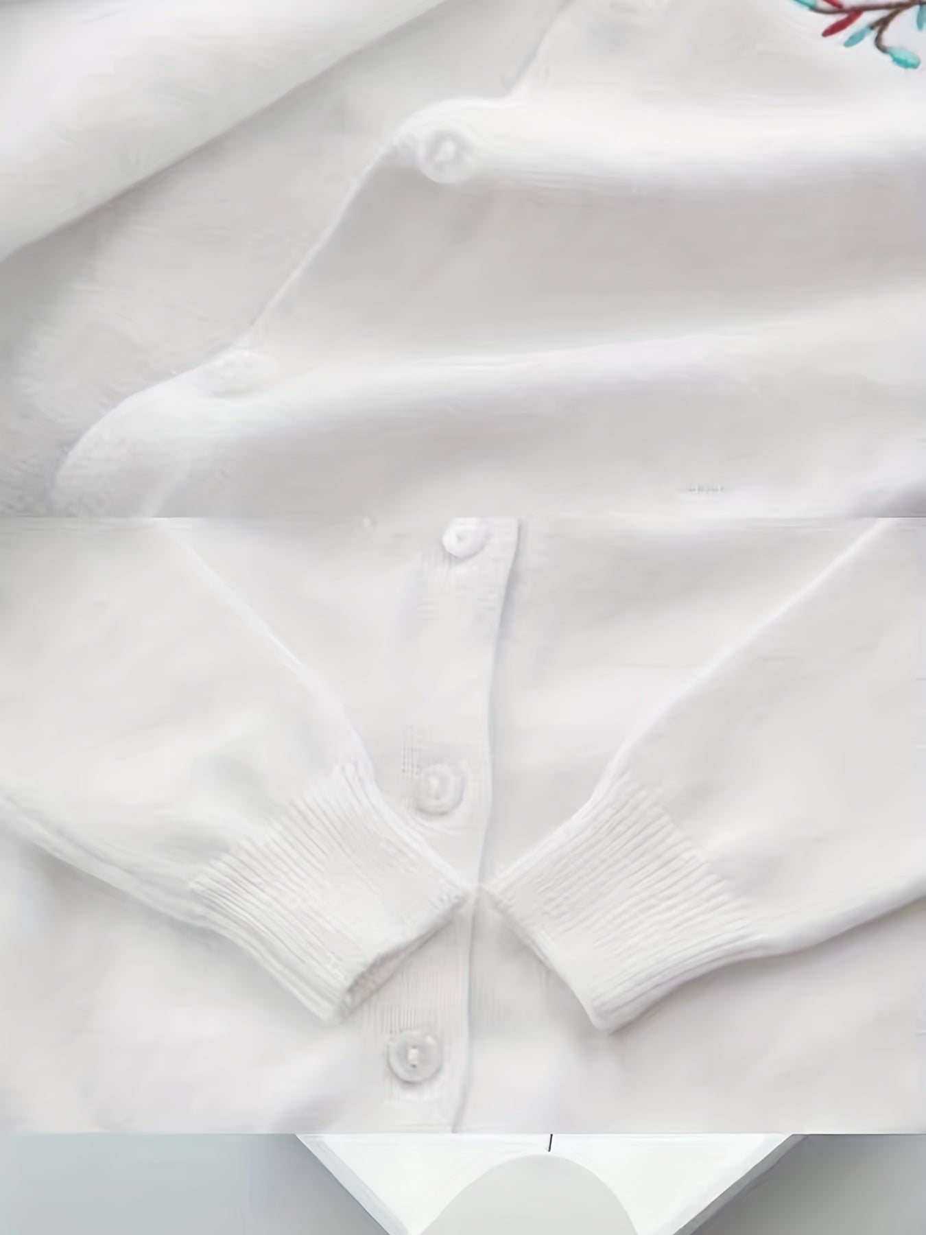 Girls Floral Knitted Cardigan for Little Girls Spring Autumn Cotton Long Sleeve