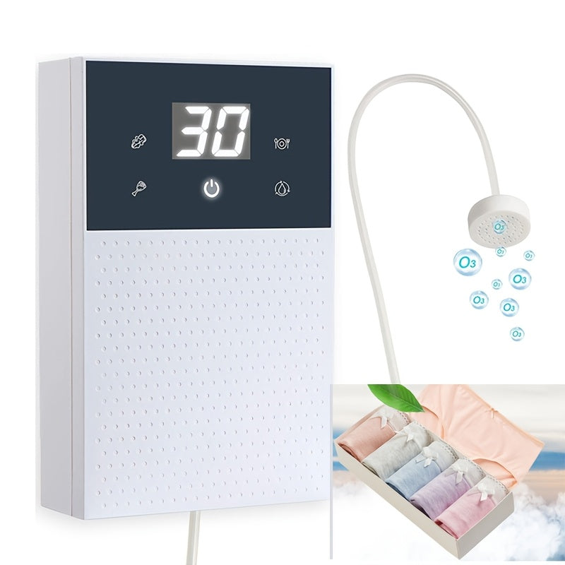 Compact portable fruit vegetable washer purifies preserves removes pesticides wall-mountable